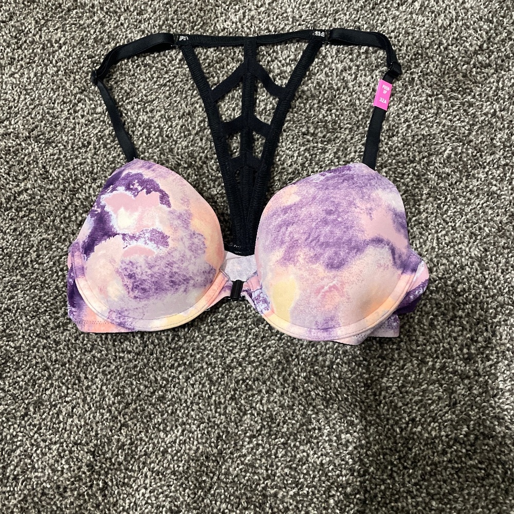 PINK Victoria’s Secret Wear Everywhere Push-up Bra Size 32 (Pink/Purple) NWT
